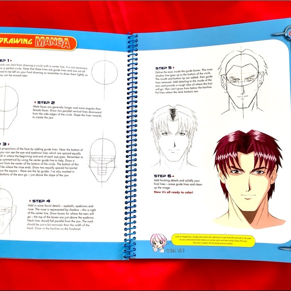 Drawing Manga in simple steps Sketch book and instructions - Picture 5 of 6